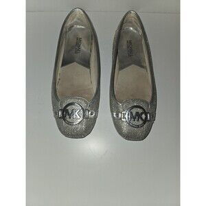 Michael Kors Fulton Ballet flat moccasin sparkly silver in Size 8